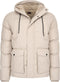 Cappuccino Italia Moorland - Heren Jas - Winterjas met capuchon - Beige - Maat XXL
