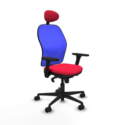 Piqueras y Crespo 3D036N1 - Bureaustoel - Verstelbare hoogte met hoofdsteun - Rood
