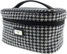 Toilettas Zwart Wit (Houndstooth)- Harris Tweed - Glen Appin of Scotland