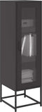 vidaXL - Hoge - kast - 36x39x123 - cm - koudgewalst - staal - zwart