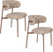 Housecraft Living Claes Eetkamerstoelen - Gemêleerd - Retro charme - Beige (set van 2)