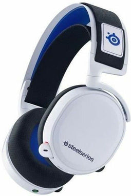Headphones with Microphone SteelSeries Arctis 7P+ Black Blue White Gaming Bluetooth/Wireless