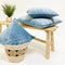 Dutch Decor FINN - Kussenhoes 60x60 cm - velvet - effen kleur - Provincial Blue - lichtblauw - met rits