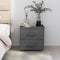 vidaXL - Nachtkastje - HAMAR - 40x35x44,5 - cm - massief - grenenhout - donkergrijs