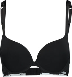 PUMA Push-up Beha Dames - Voorgevormde Cups - Zwart (1-pack)