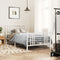 vidaXL - Bedframe - met - hoofd- - en - voeteneinde - metaal - wit - 100x200 - cm