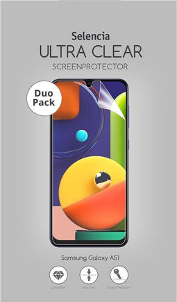 Selencia Screenprotector Geschikt voor Samsung Galaxy A51 - Selencia Duo Pack Ultra Clear Screenprotector smartphone