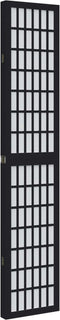 vidaXL - Kamerscherm - met - 4 - panelen - massief - paulowniahout - zwart