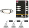 Paulmann Nova Plus - LED-inbouwlamp - 3x6W dimbaar 2700K zwenkbaar rond 84 mm Staal geborsteld (set van 3)