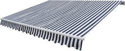 vidaXL - Luifel - handmatig - uittrekbaar - 300 - cm - blauw/wit