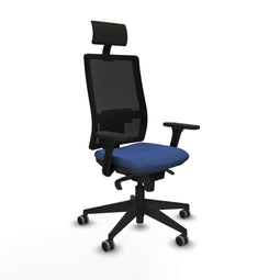 Bureaustoel met hoofdsteun Piqueras y Crespo 3D066G1 Marineblauw