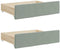 vidaXL - Opberglades - bed - 2 - st - bewerkt - hout - en - fluweel - lichtgrijs
