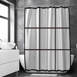 Loti Living Douchegordijn - Waterdicht - Anti Schimmel - Mat Transparant Zwart 180x200 cm