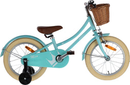 AMIGO Miss Meisjesfiets 16 Inch - Kinderfiets voor 4 tot 6 Jaar - 100-115 cm - Turquoise - met Zijwieltjes