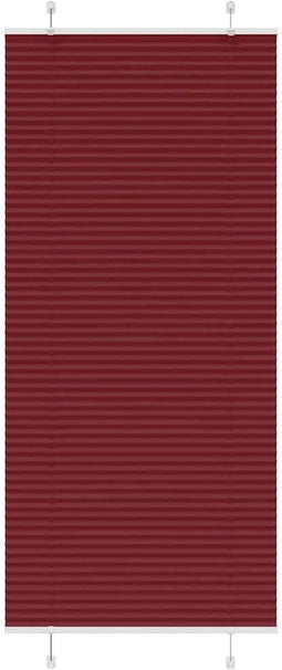 vidaXL - Plissé - rolgordijn - 95x200 - cm - stofbreedte - 94,4 - cm - bordeauxrood