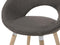 ROSLYN - Eetkamerstoel - Bruin - Polyester