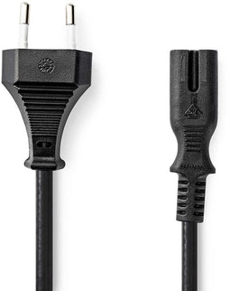 Nedis PCGB11040BK50 - Kabel 500cm - Lichtnet (ongeaard) naar IEC 320 - Zwart