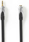 Stereo-Audiokabel - 3,5 mm Male - 3,5 mm Female - Verguld - 10.0 m - Rond - Antraciet - Doos