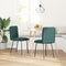 vidaXL - Eetkamerstoelen - 2 - st - fluweel - donkergroen