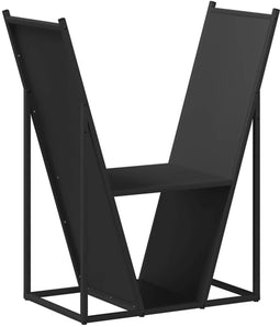 vidaXL - Brandhoutrek - 69,5x35x81 - cm - koudgewalst - staal - zwart