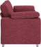 vidaXL - Ligzetel - Sofa - Wijnrood - 140 - cm - Stof