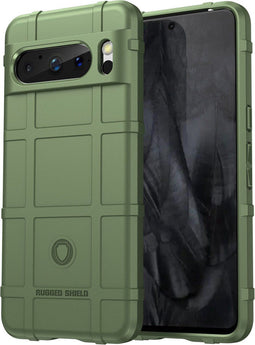 iMoshion Hoesje Geschikt voor Google Pixel 8 Pro Hoesje Siliconen - iMoshion Rugged Shield Backcover - Donkergroen