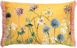 Dutch Decor BLOOM - Kussenhoes met bloemenpatroon Golden Glow 40x60 cm - geel - met rits