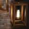 AnLi Style Hanglamp 3x houten frame getrapt