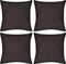 vidaXL - Kussenhoezen - katoen - 50 - x - 50 - cm - bruin - 4 - stuks