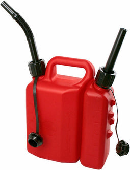 Di Martino Dubbele Tank + 1.5 L. 1 Flexibele Tuit. 1 Starre Tuit. Benzinekan 3.5l Rood