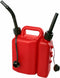 Di Martino Dubbele Tank + 1.5 L. 1 Flexibele Tuit. 1 Starre Tuit. Benzinekan 3.5l Rood