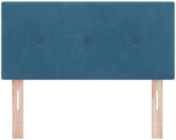 vidaXL - Hoofdbord - met - Knopen - - - Ge - tufted - - - Donkerblauw - - - 90 - cm - - - Fluweel