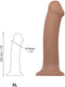 Strap-On-Me - Semi-Realistische Dual Density Buigzame Dildo Caramel XL