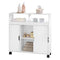 Eugad Badkamerkast met Wielen Multifunctioneel - Wit MDF - 70 x 20 x 71,5 cm