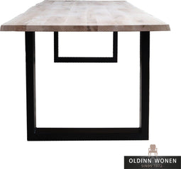 Old Inn - Boomstamtafel Eiken 280x100cm met U poot smal
