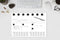 Sigel bureauonderlegger - 42x29,7cm - wit - week planner - 30 vel - kalender 2023/2024 - SI-HO506