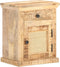 vidaXL - Nachtkastje - 40x30x50 - cm - massief - mangohout - en - natuurlijk - riet