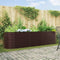 vidaXL - Tuin - Plantbed - Bruin - 320x80x81 - cm - Gegalvaniseerd - Staal