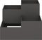 vidaXL - Tuinplanter - 100x100x60 - cm - Zwart - Staal