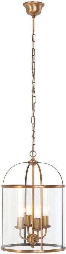 Steinhauer Pimpernel 5972BR - Hanglamp - 4 x E14 fitting hoogte instelbaar Ø25 cm brons
