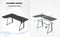 VDD Gaming - Bureau - hoekbureau gaming - L-vormig hoekbureau - game bureau - gaming desk - computertafel - Carbon - 160 x 60 x 75cm