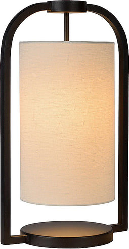 Atmooz - Tafellamp Oskar - E27 - Met kap - Slaapkamer / Woonkamer / Eetkamer - Zwart - Metaal - Hoogte : 48cm