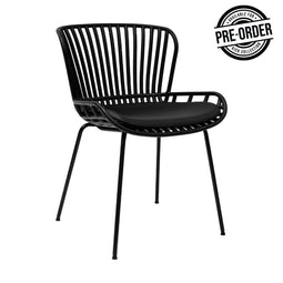 KICK Lot - Tuinstoel - Comfortabel modern design - Zwart (6 stuks)