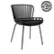 KICK Lot - Tuinstoel - Comfortabel modern design - Zwart (6 stuks)