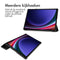 imoshion Tablet Hoes Geschikt voor Samsung Galaxy Tab S10 Plus / Tab S9 Plus - imoshion Trifold Bookcase - Zwart /Zwart