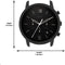 Fossil Neutra Chrono FS5503 - Polshorloge - Quartz - Zwart Leer - Ø 44 mm