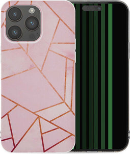 iMoshion Hoesje Geschikt voor iPhone 15 Pro Max Hoesje Siliconen - iMoshion Design hoesje - Roze / Pink Graphic