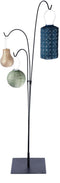 Lumiz Terras Standaard - Solar Tuinverlichting - Tuinverlichting op zonne energie - Hanglamp - Decoratie - Tuinlampjes - Tuinverlichting op zonneenergie - Zwart Metaal - 192 cm