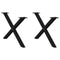 vidaXL - Salontafelpoten - 2 - st - X-vormig - 70x(42-43) - cm - staal - zwart