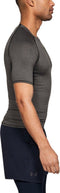 Under Armour HeatGear® Armour - Compressie Sportshirt Korte Mouw - UPF 30+ - Carbon Heather (M)